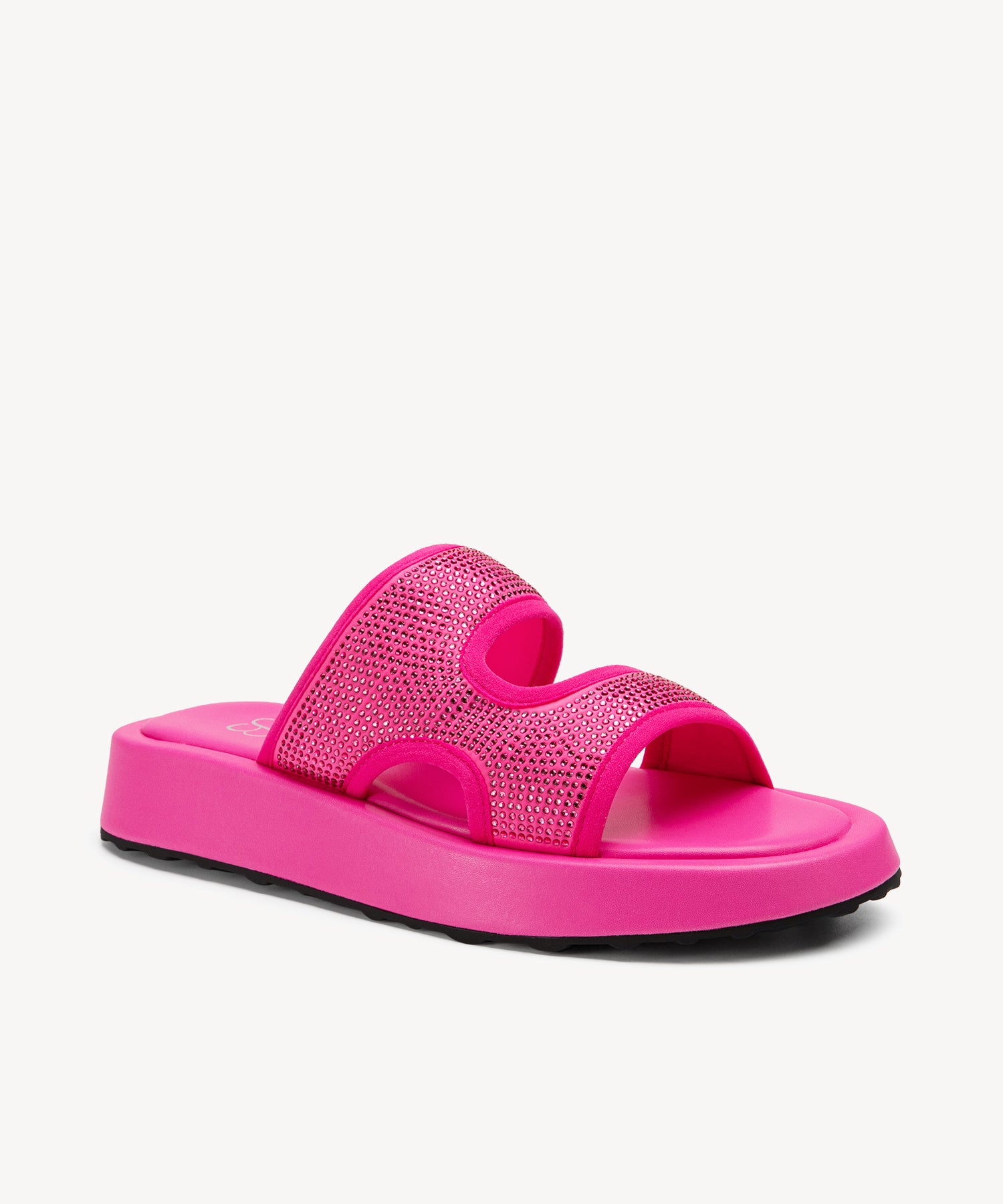 SunKiss Rhinestones Platform Sandals COSY ISLAND #color_hot pink