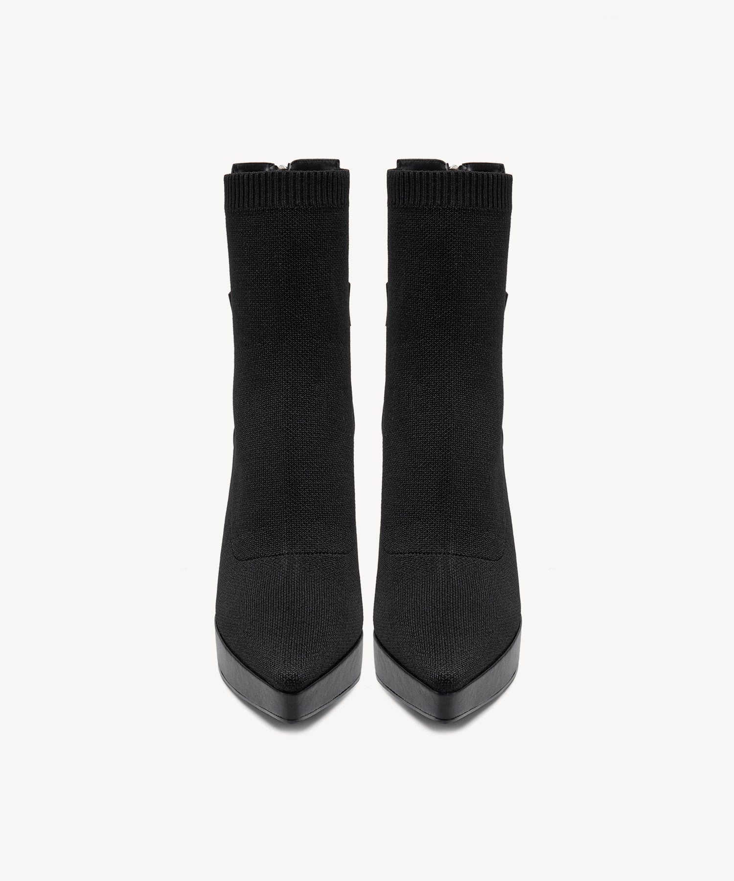 Sexy Pointed Toe Soles Ankle Boots Velvet Black