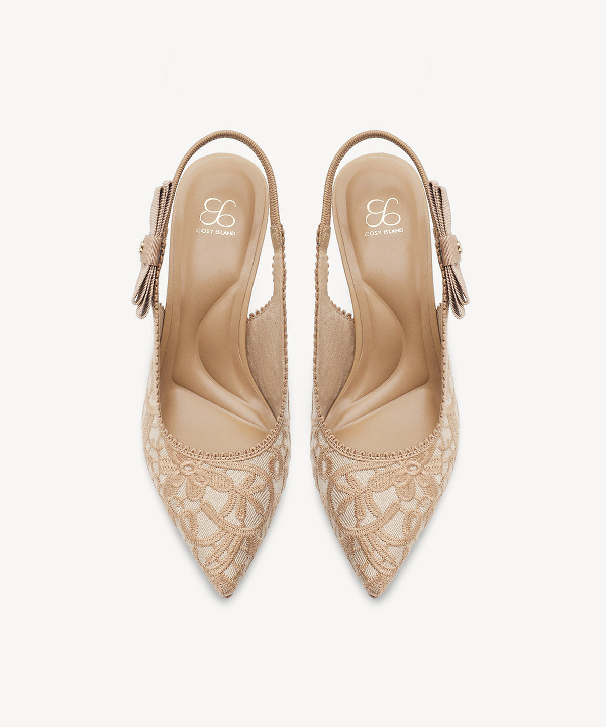 EverLush Bowknot Pointed Toe Heeled Slingback