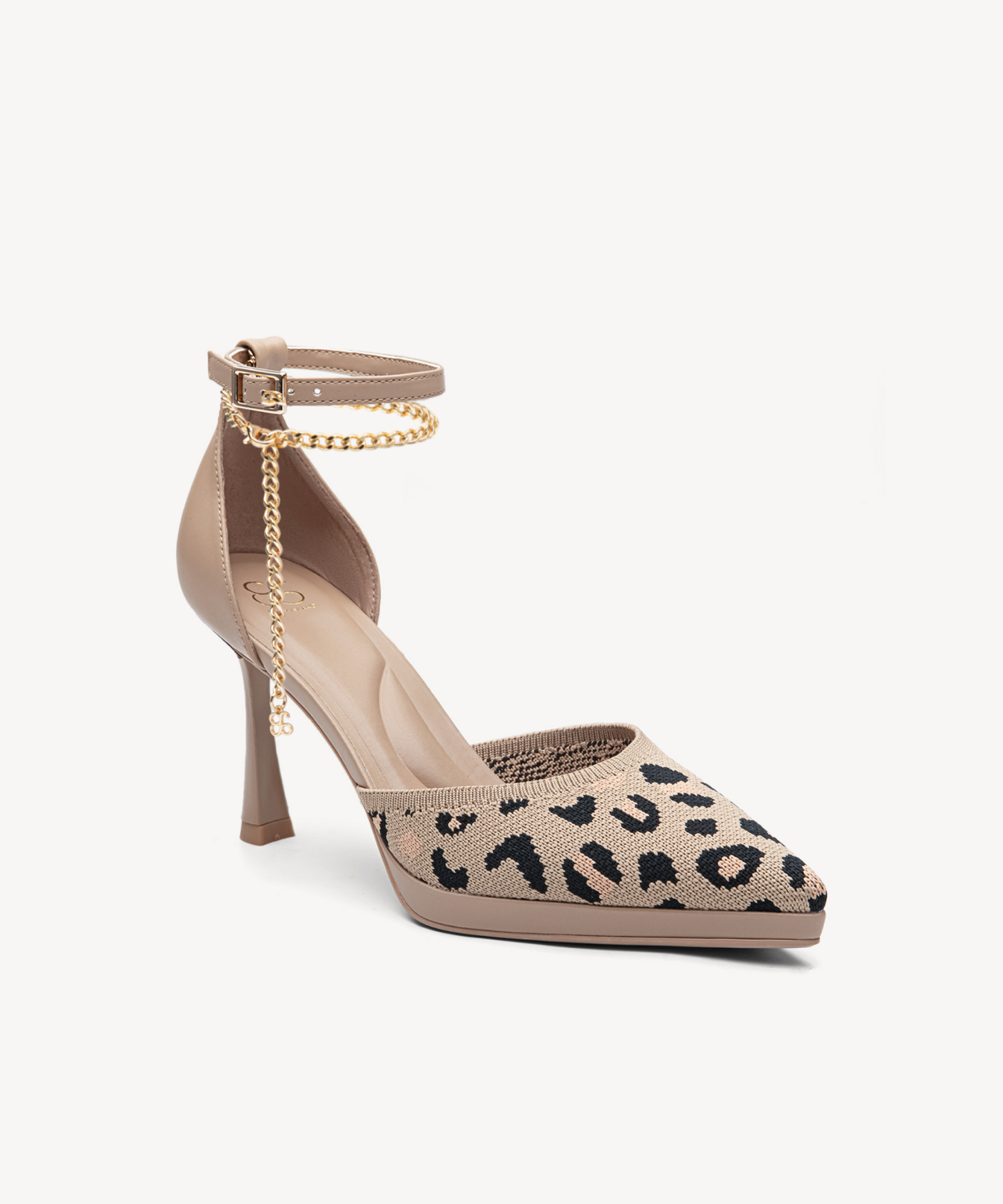 Sexy Chain Stiletto Platform Pumps #color_leopard