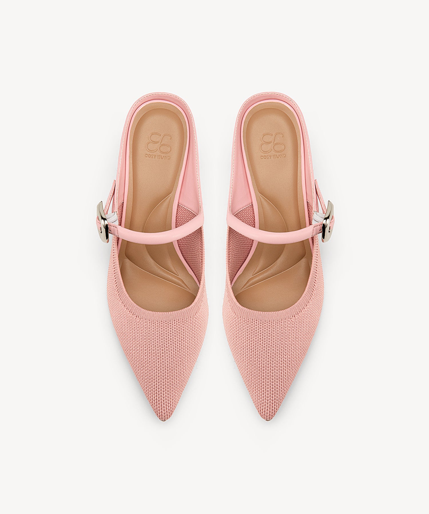 Gracelithe Pointed Toe Low Heeled Mules COSY ISLAND #color_pink