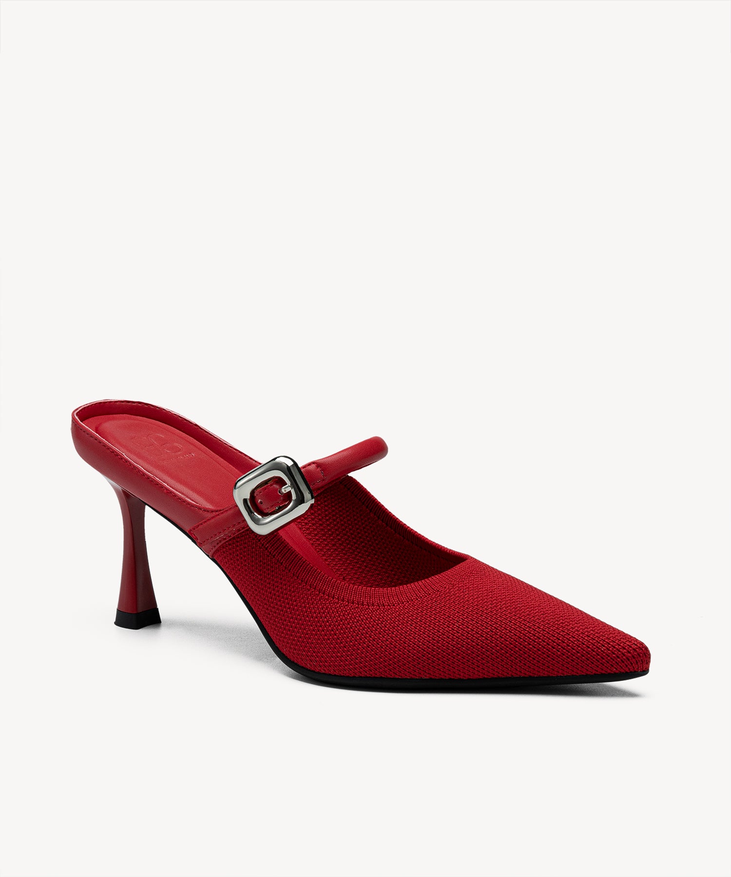 GraceLithe Pointed Toe Heeled Mules COSY ISLAND #color_Red