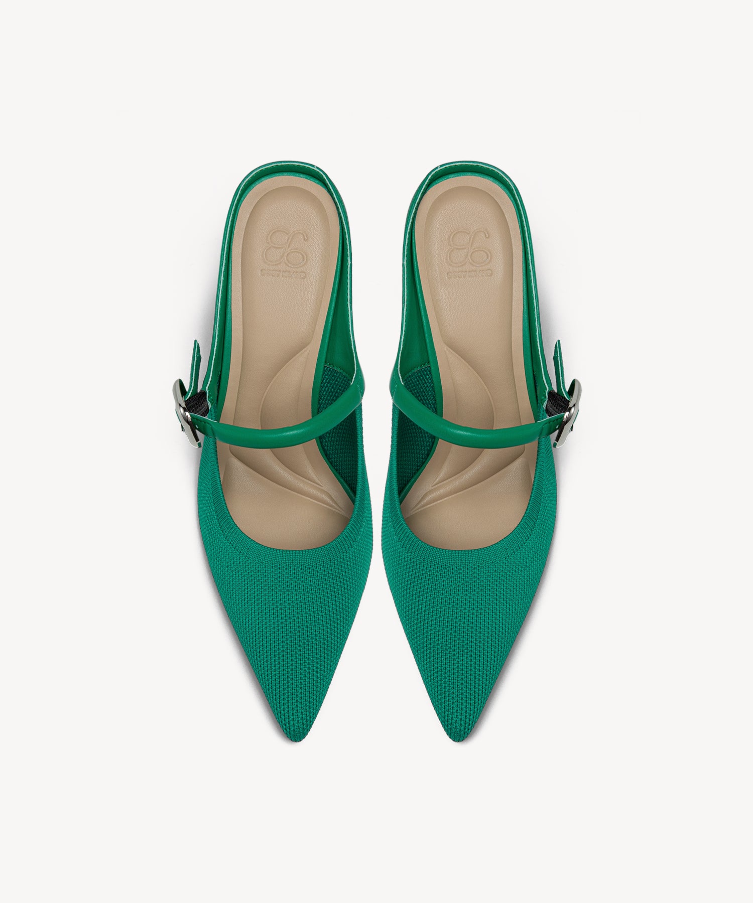 GraceLithe Pointed Toe Heeled Mules COSY ISLAND #color_Green