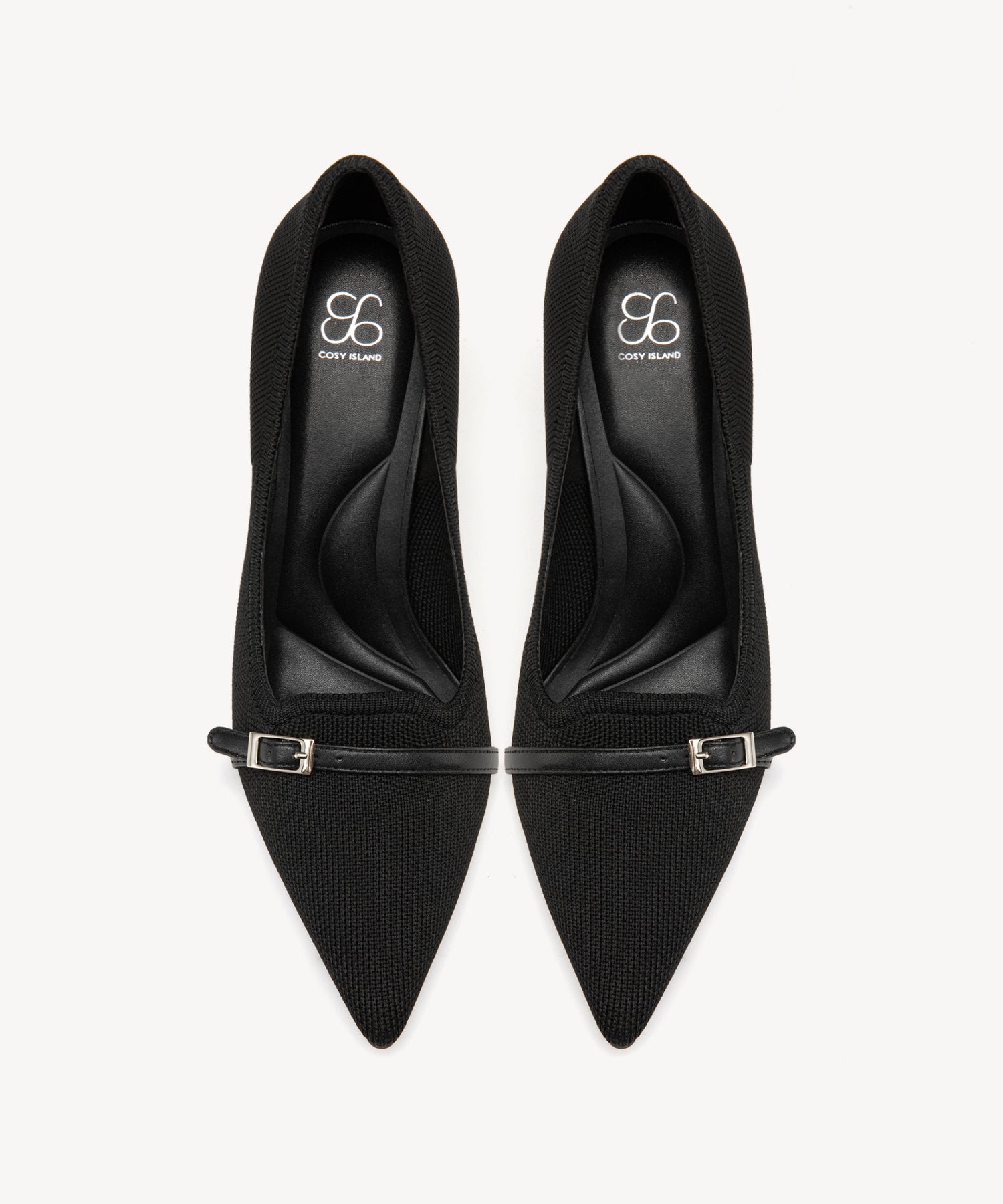 Elegant Charm Pointed Toe Heeled Pumps balck