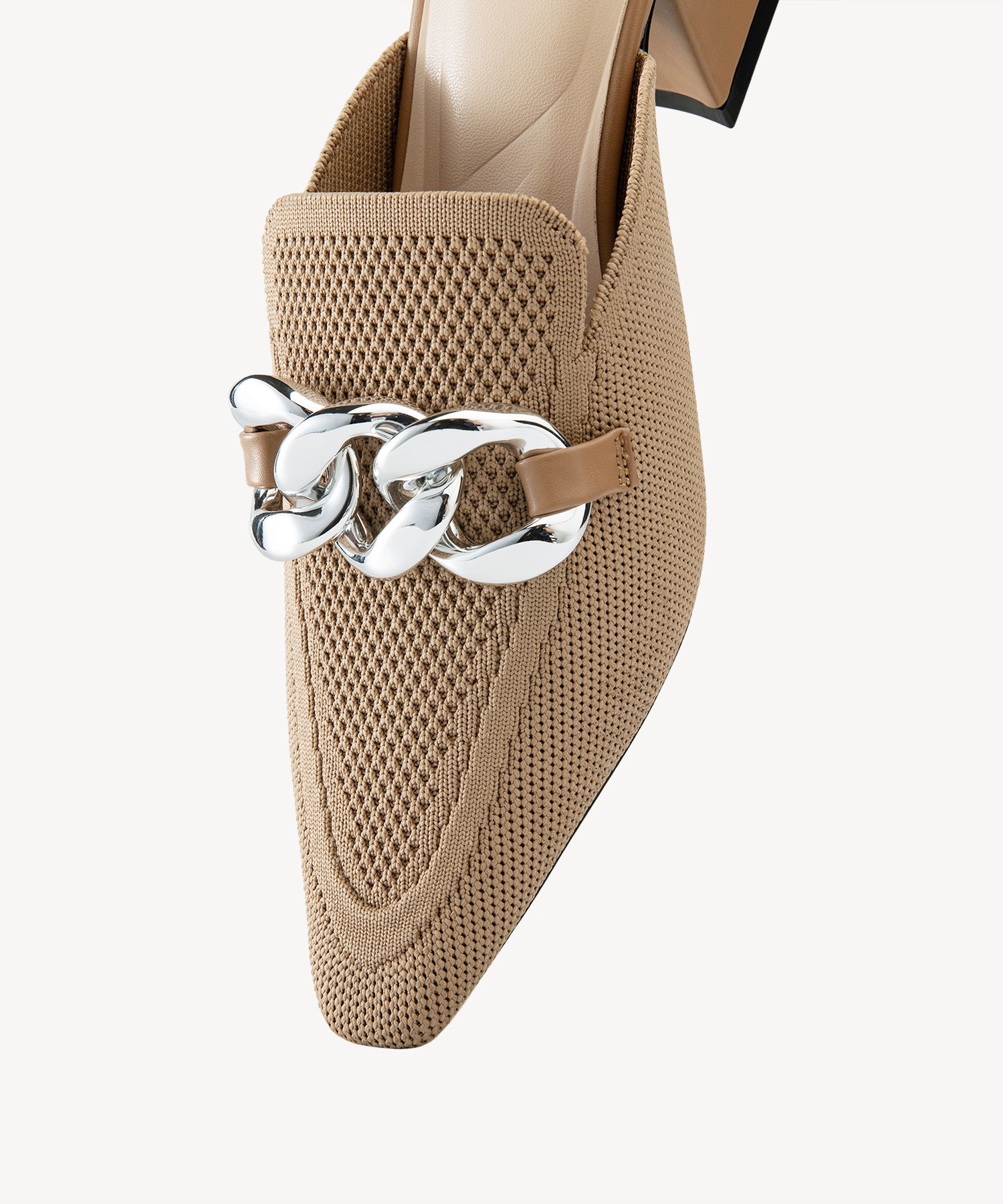 CosyCove Pointed Toe Heeled Mules COSY ISLAND #color_khaki