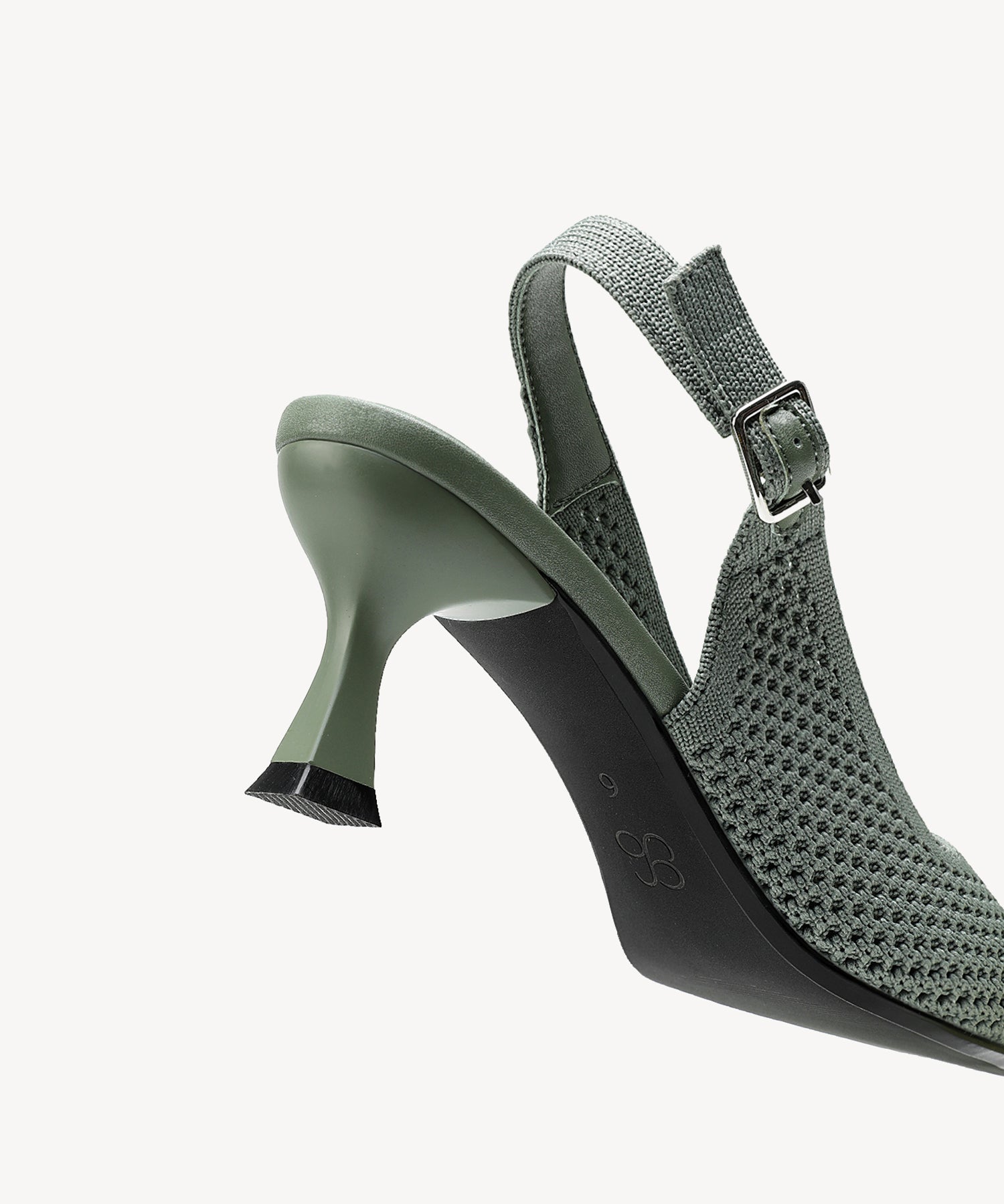 Commute Pointed Toe Slingback Pumps COSY ISLAND #color_Dark Green