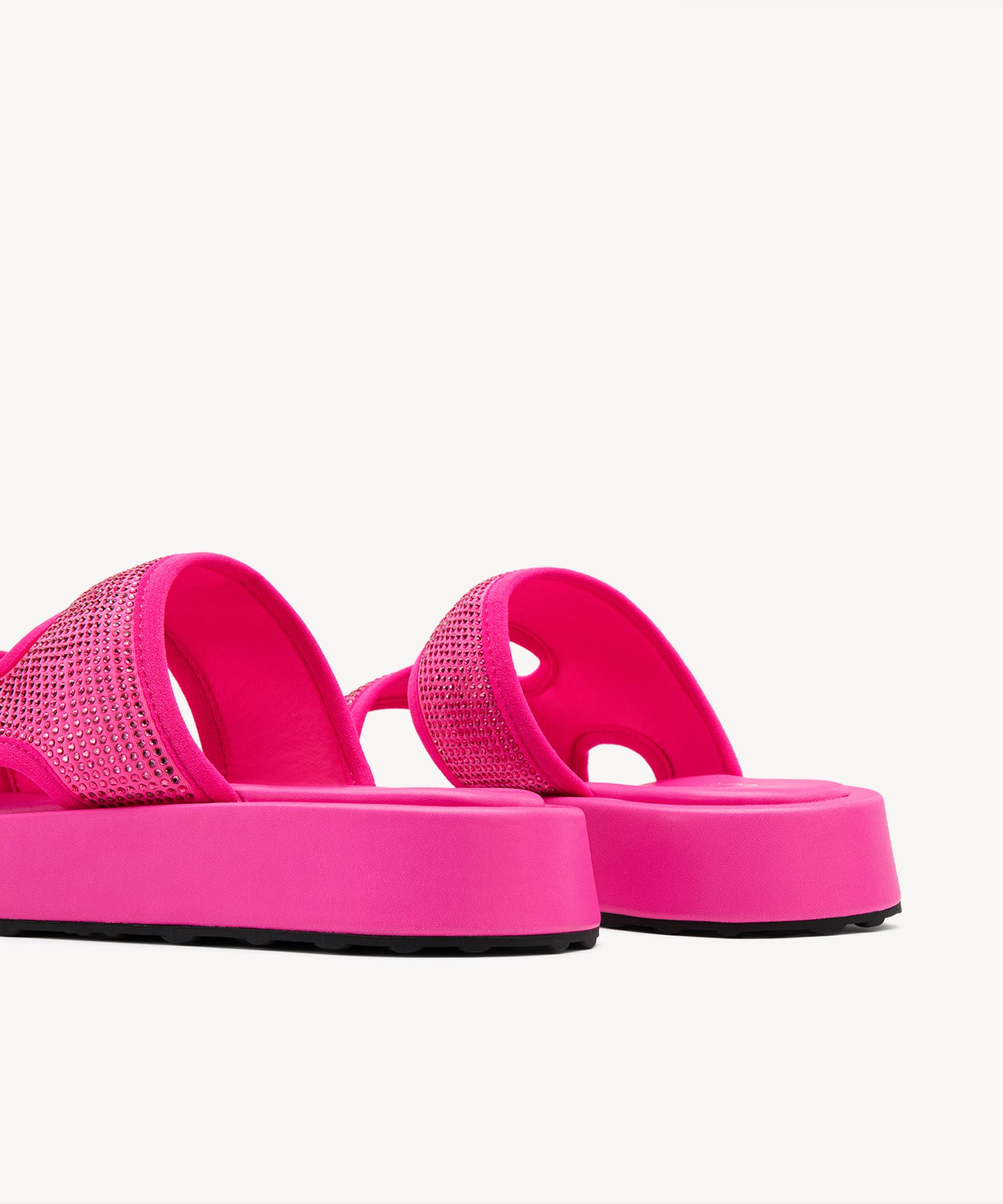 SunKiss Rhinestones Platform Sandals COSY ISLAND #color_hot pink