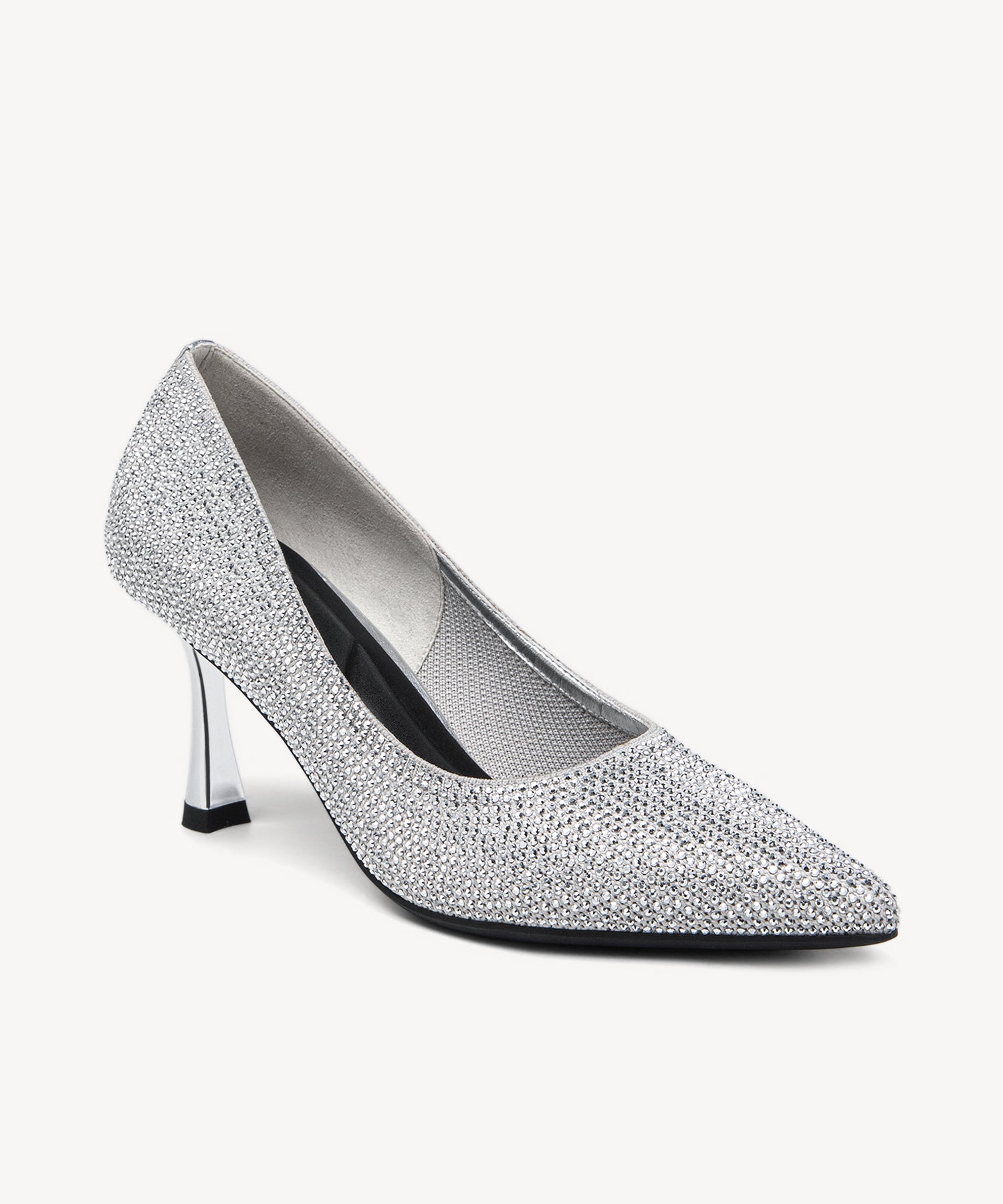 Diamond Pointed Toe Heeled Pumps