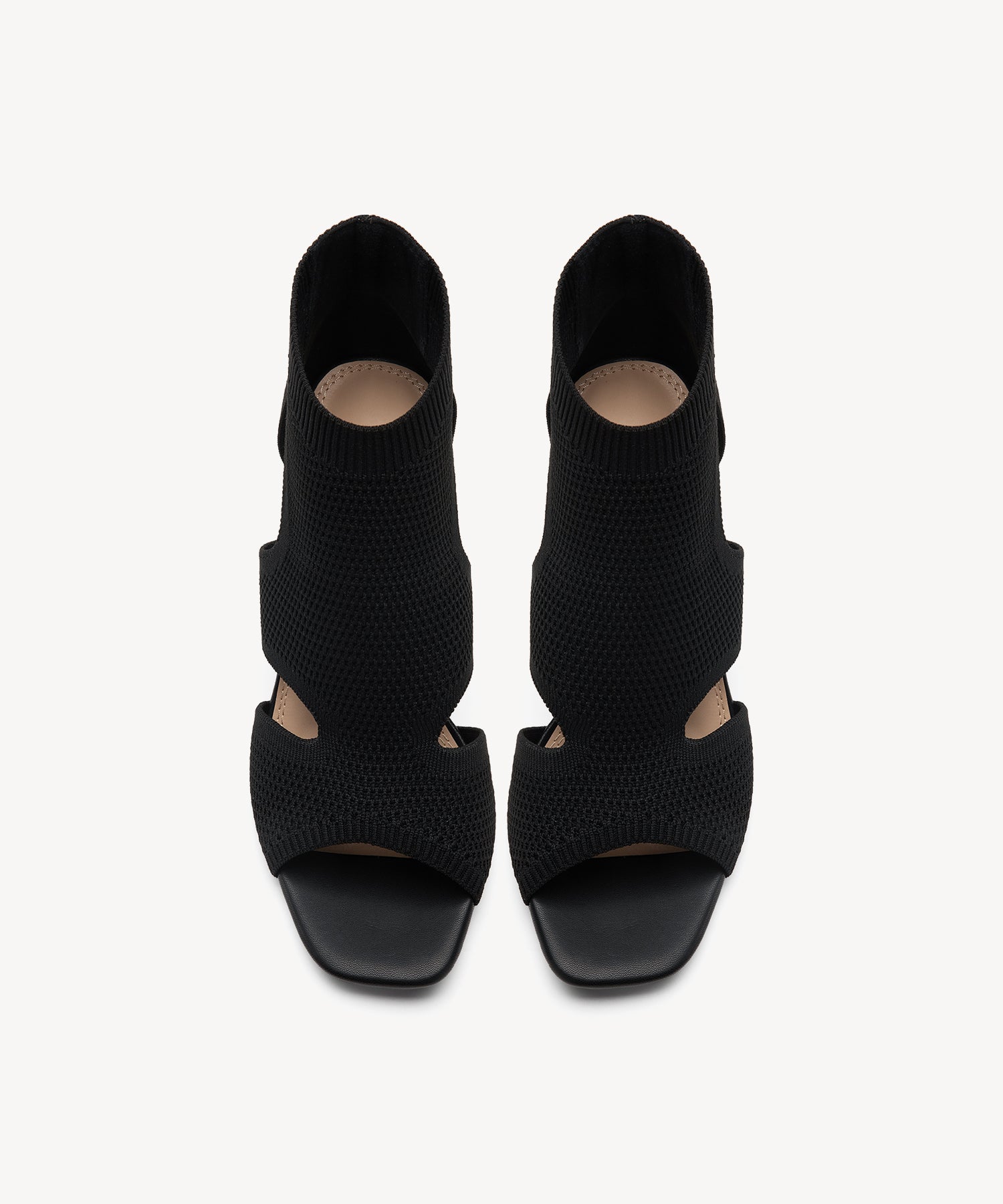 Cut Out Dutch Heeled Sandals COSY ISLAND #color_black