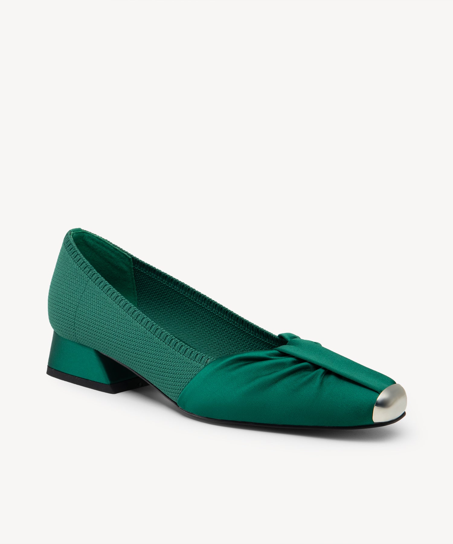 Commute Square Toe  Heeled Pumps COSY ISLAND #color_green