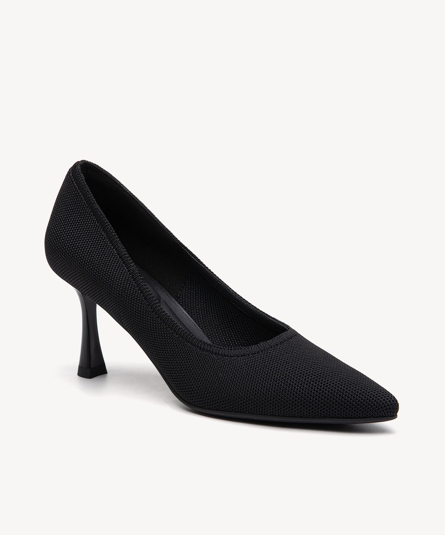 Minimalist Mesh Stiletto Heeled Pumps Black