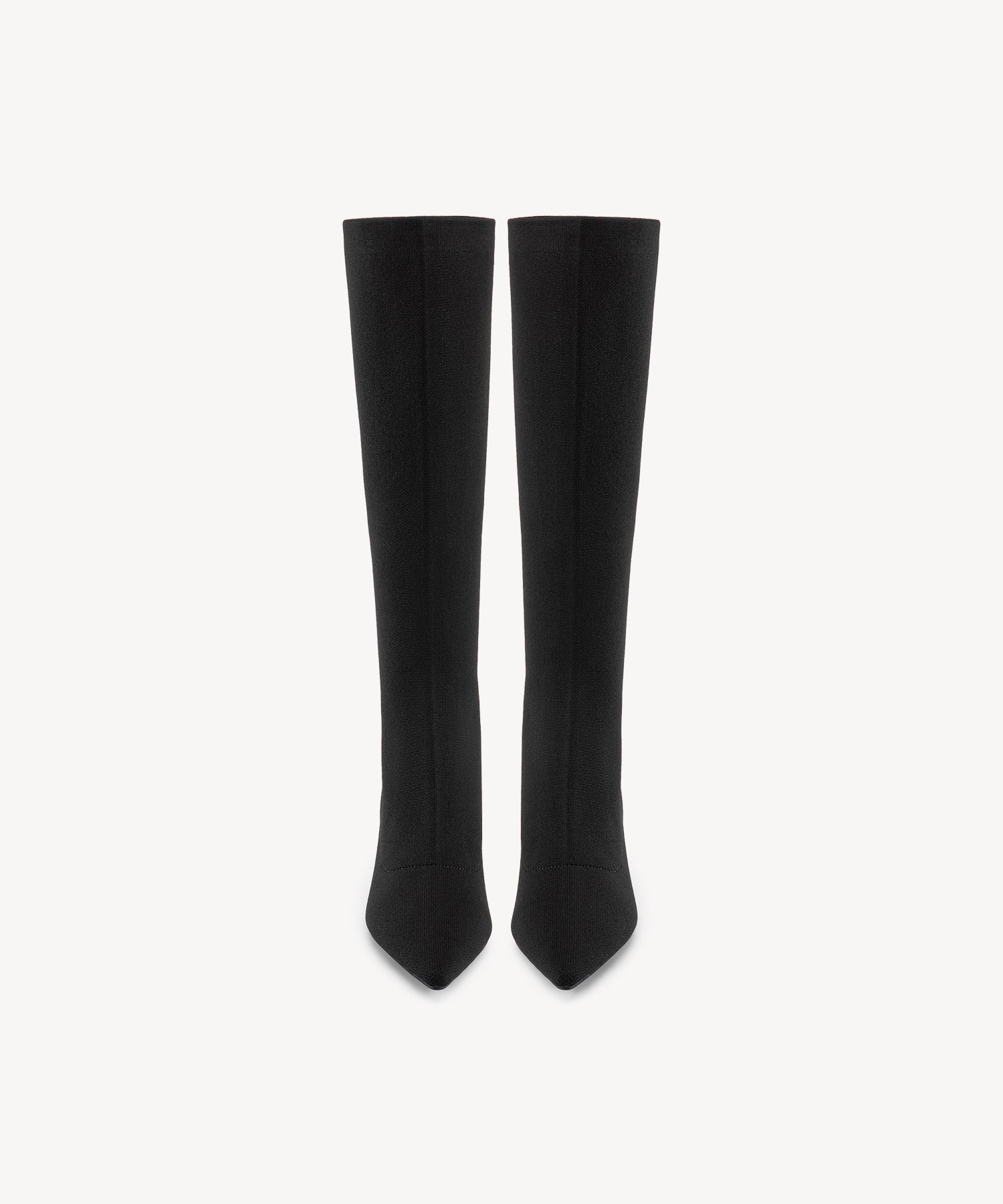 Spectrum Chic Pointed Toe Sock High Boots Black