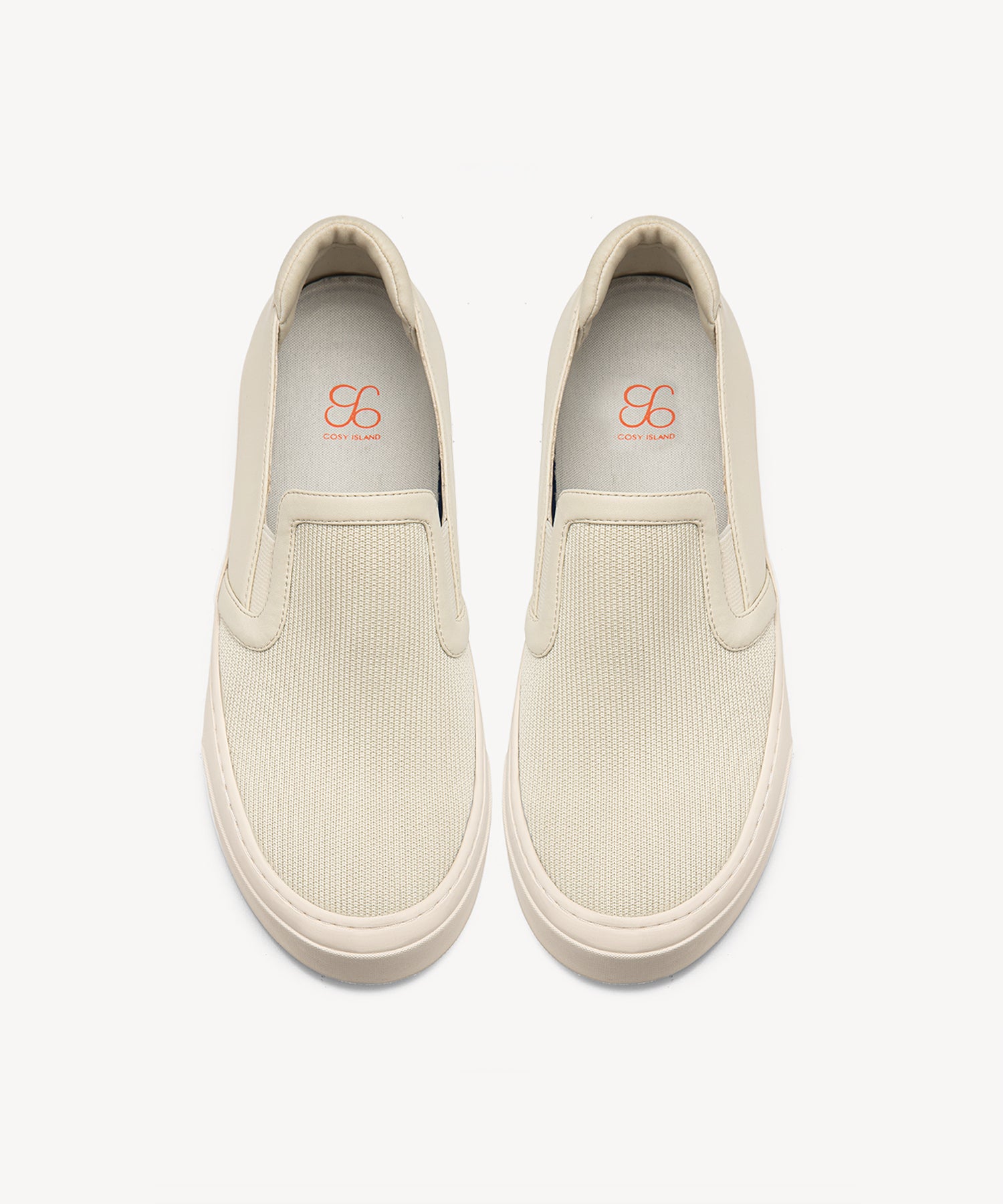 Casual Slip-On Women Sneakers COSY ISLAND #color_Beige