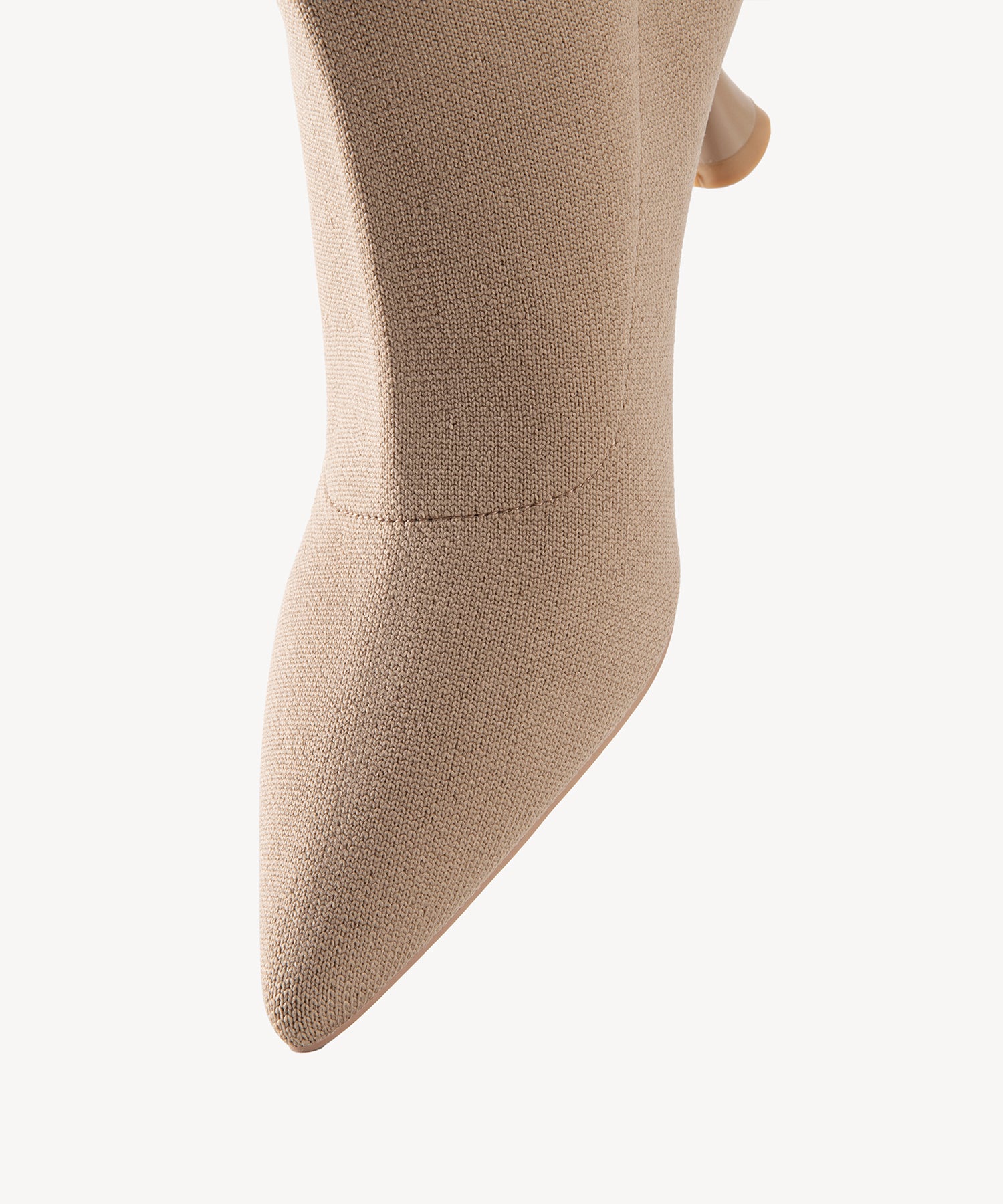 Spectrum Chic Pointed Toe Sock High Boots Coffee