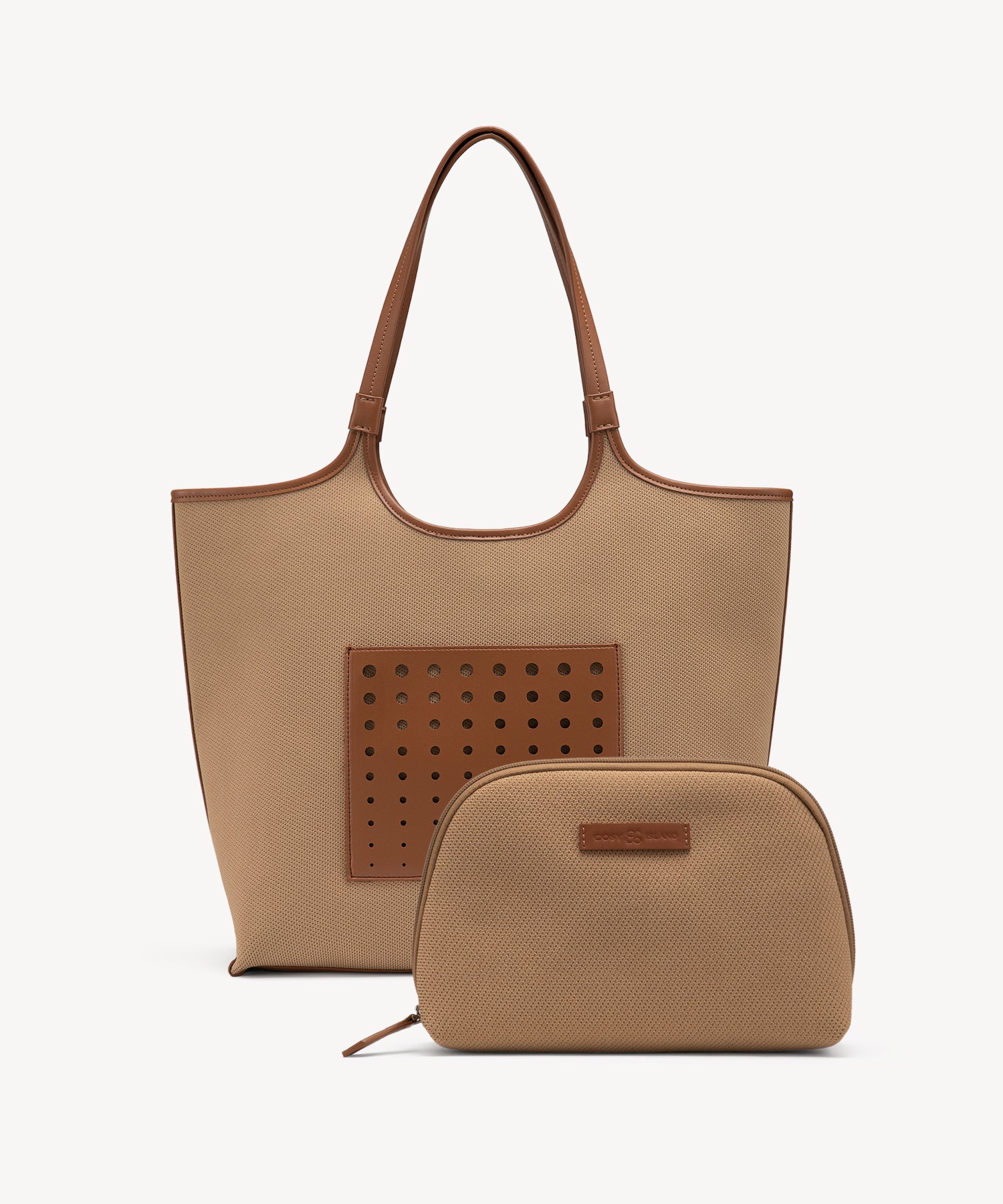 Classic Shoulder Tote Bags COSY ISLAND #color_apricot