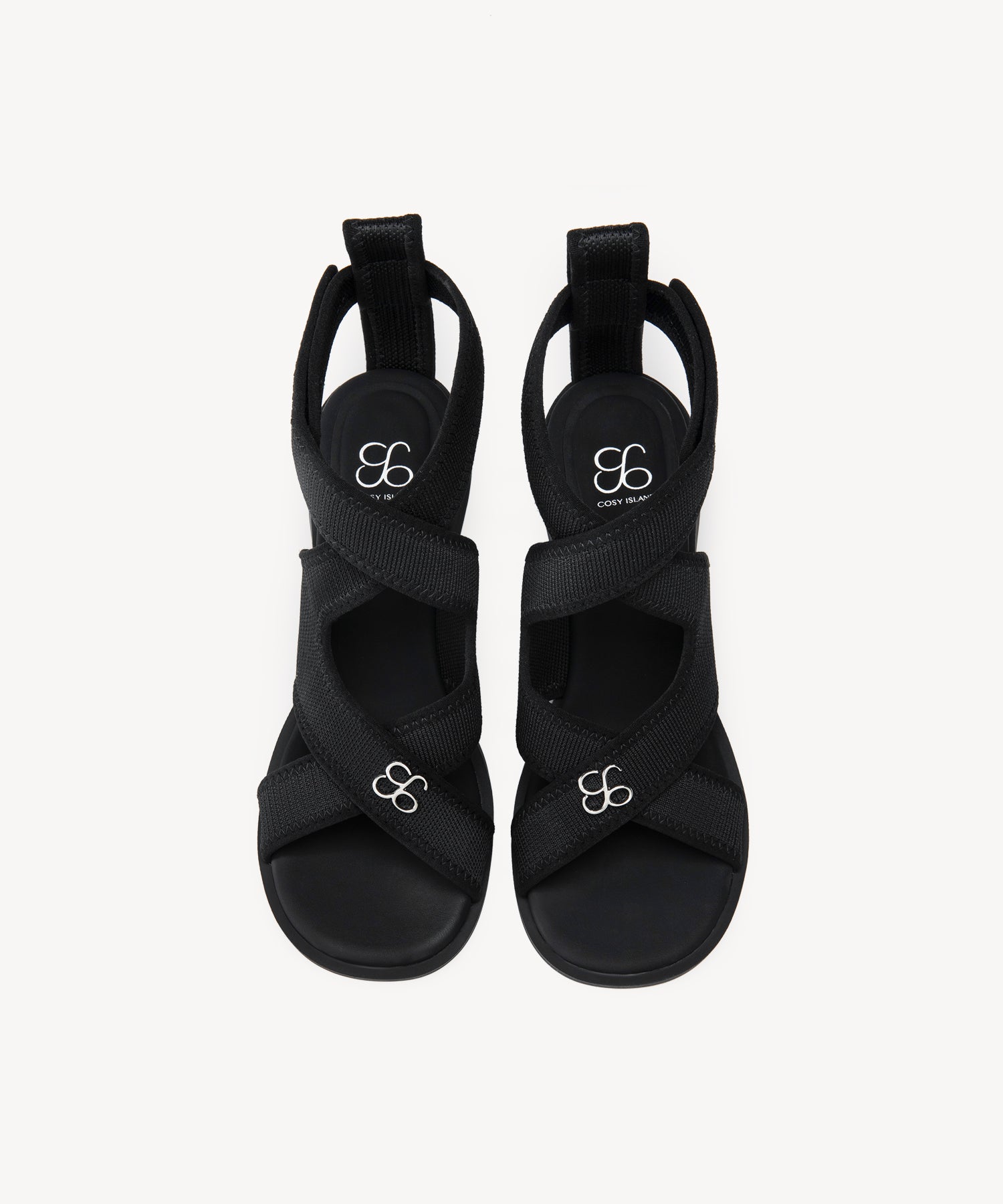 Cut Out Round Toe Heeled Sandals COSY ISLAND #color_black