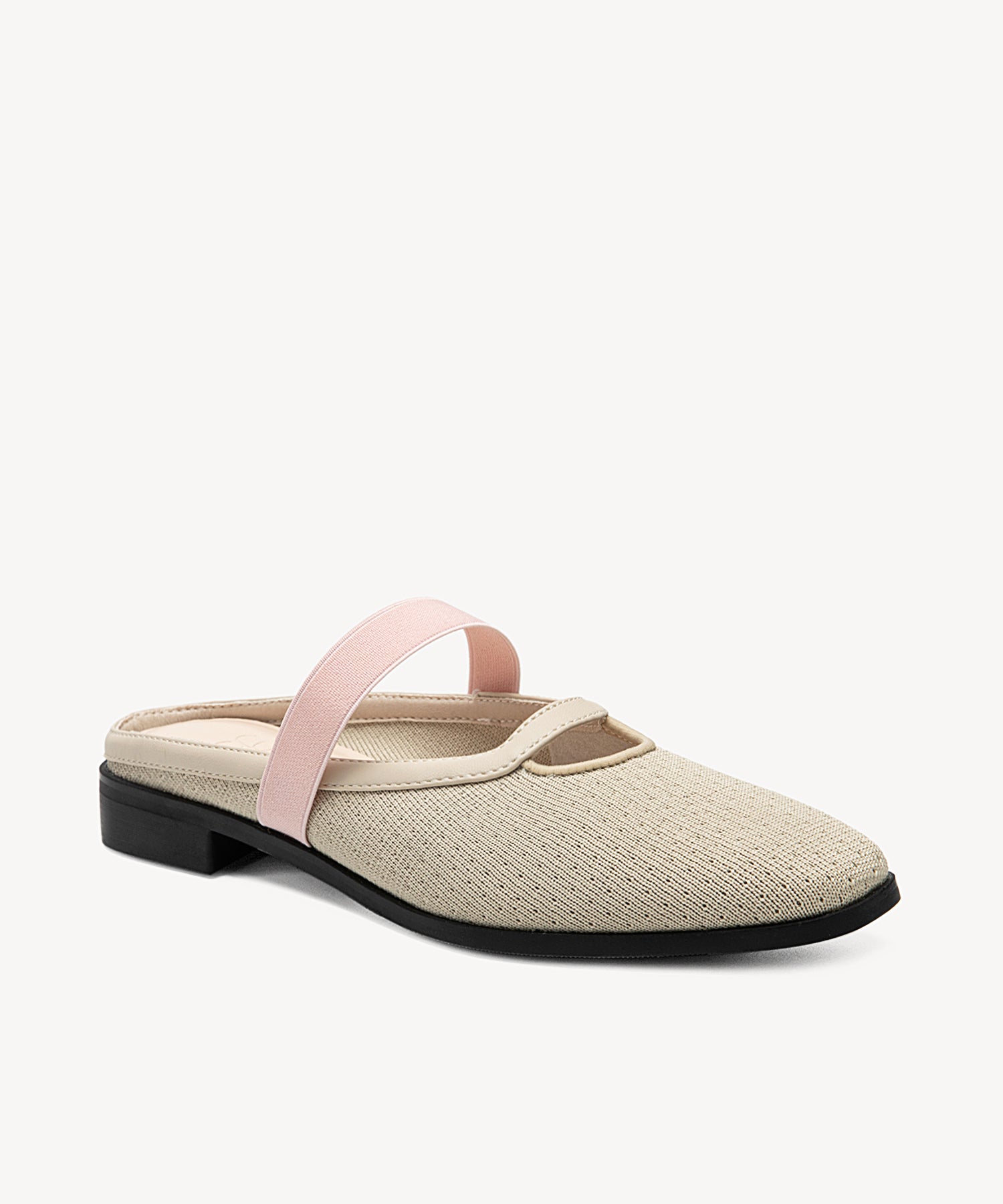 Commute Square Toe Flat Mules COSY ISLAND #color_Apricot