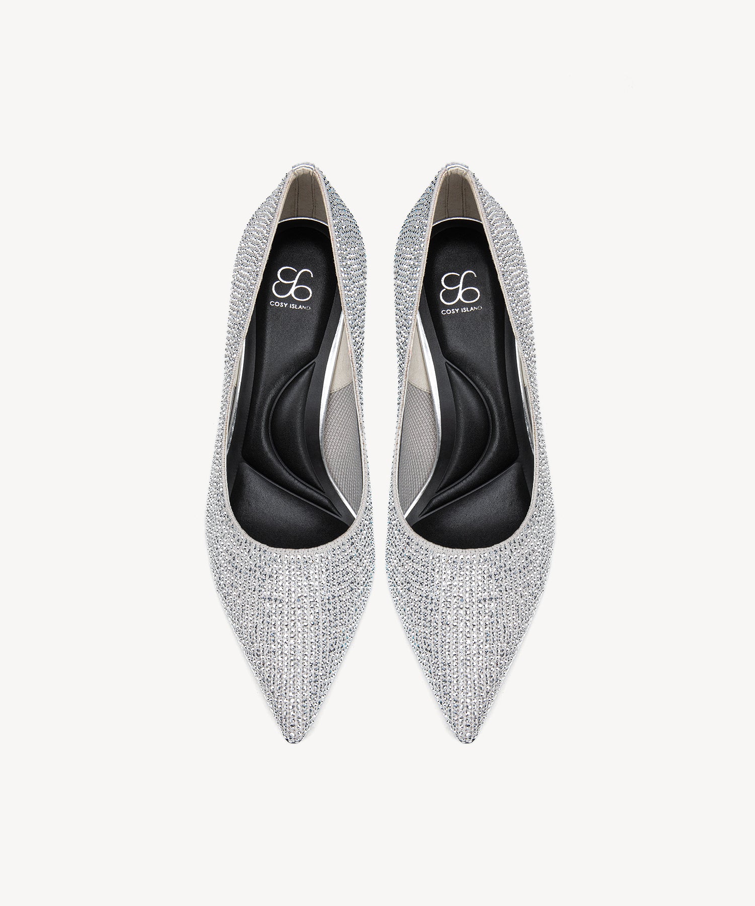 Diamond Pointed Toe Heeled Pumps