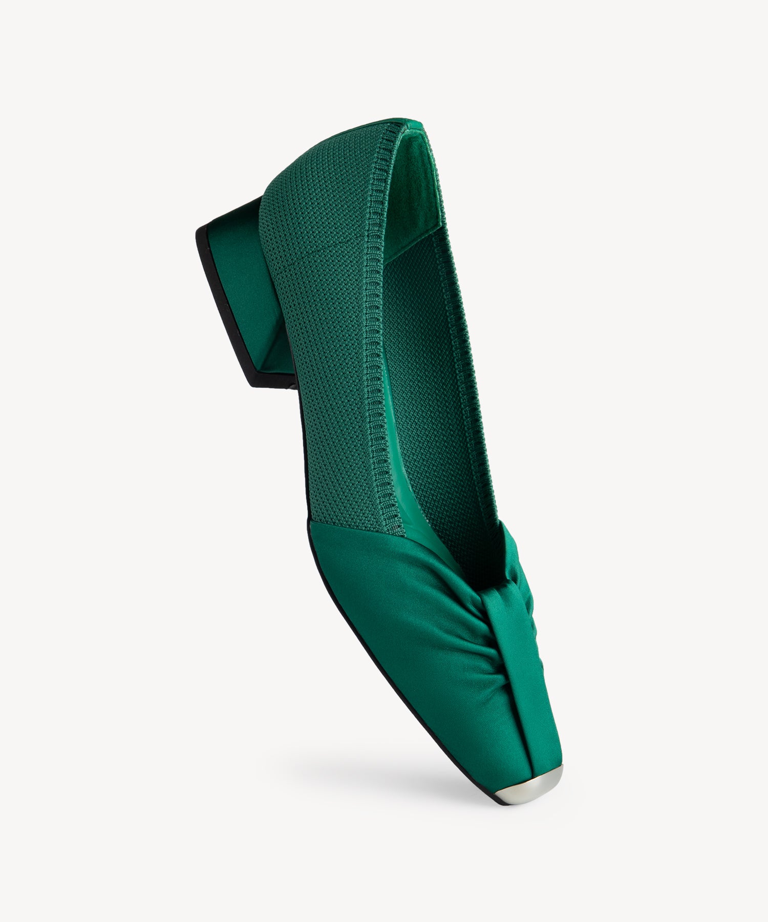 Commute Square Toe  Heeled Pumps COSY ISLAND #color_green