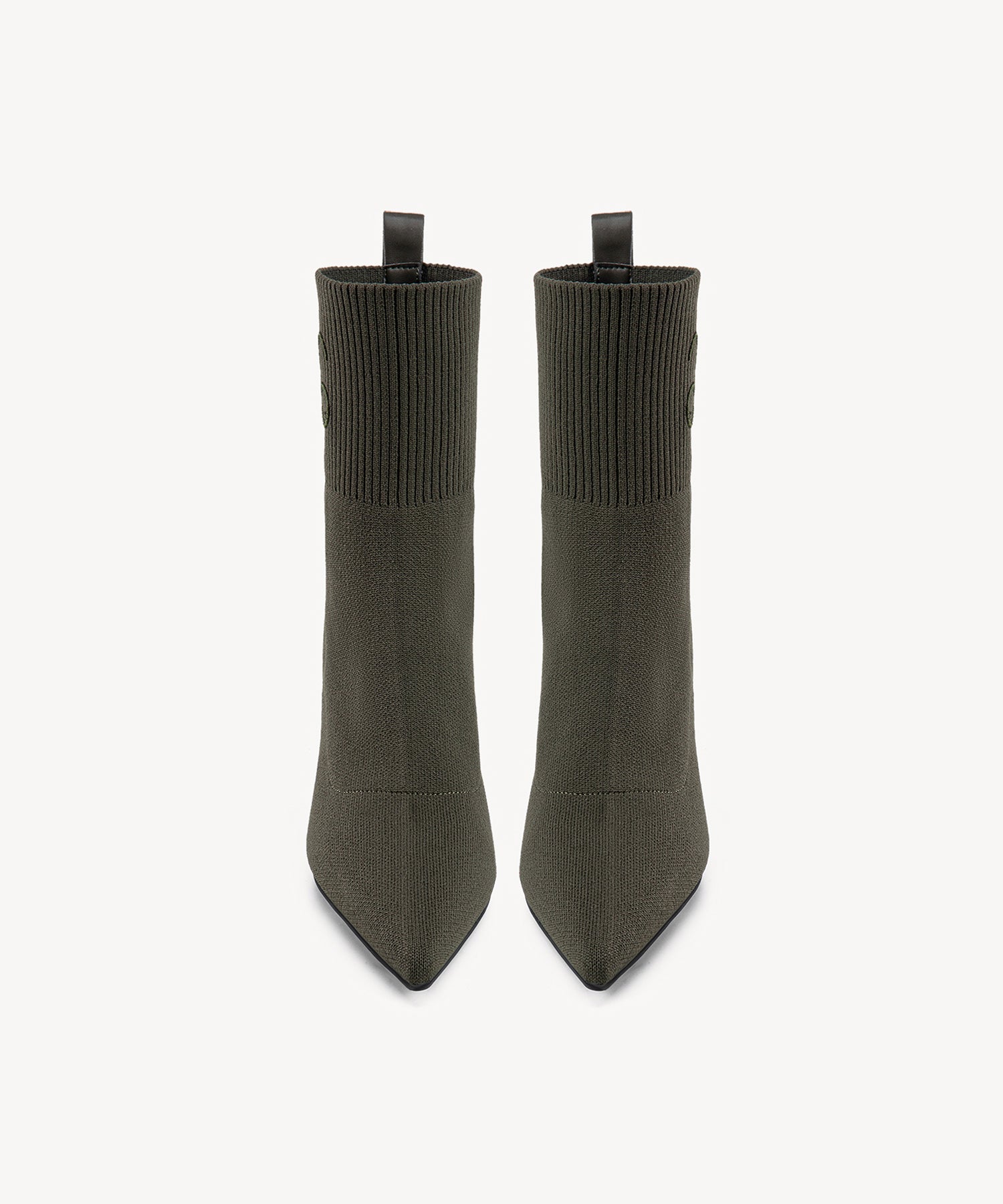 Signature Pointed Toe Sock Ankle Boots