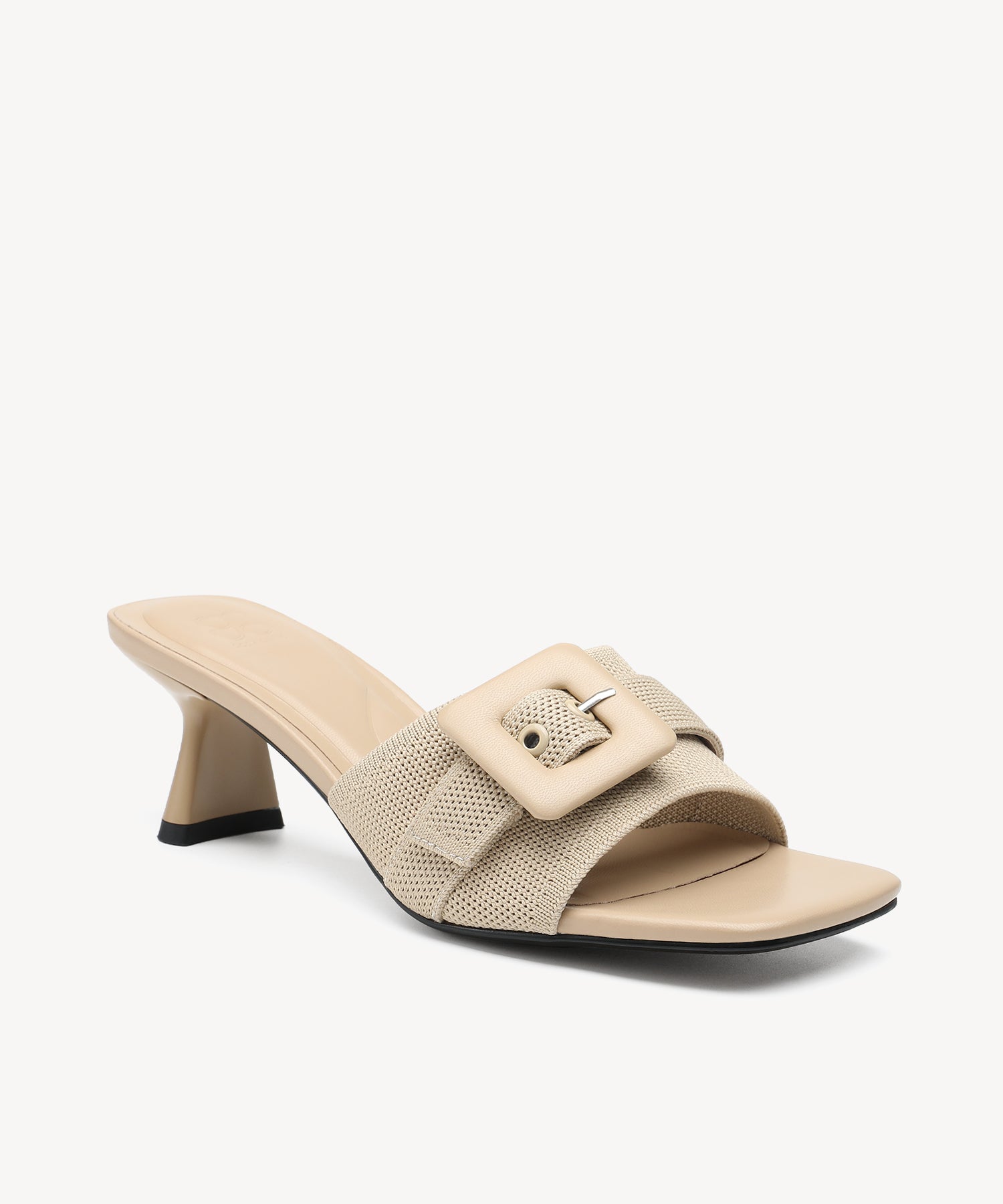 Buckle Square Toe Heeled Sandals COSY ISLAND #color_apricot