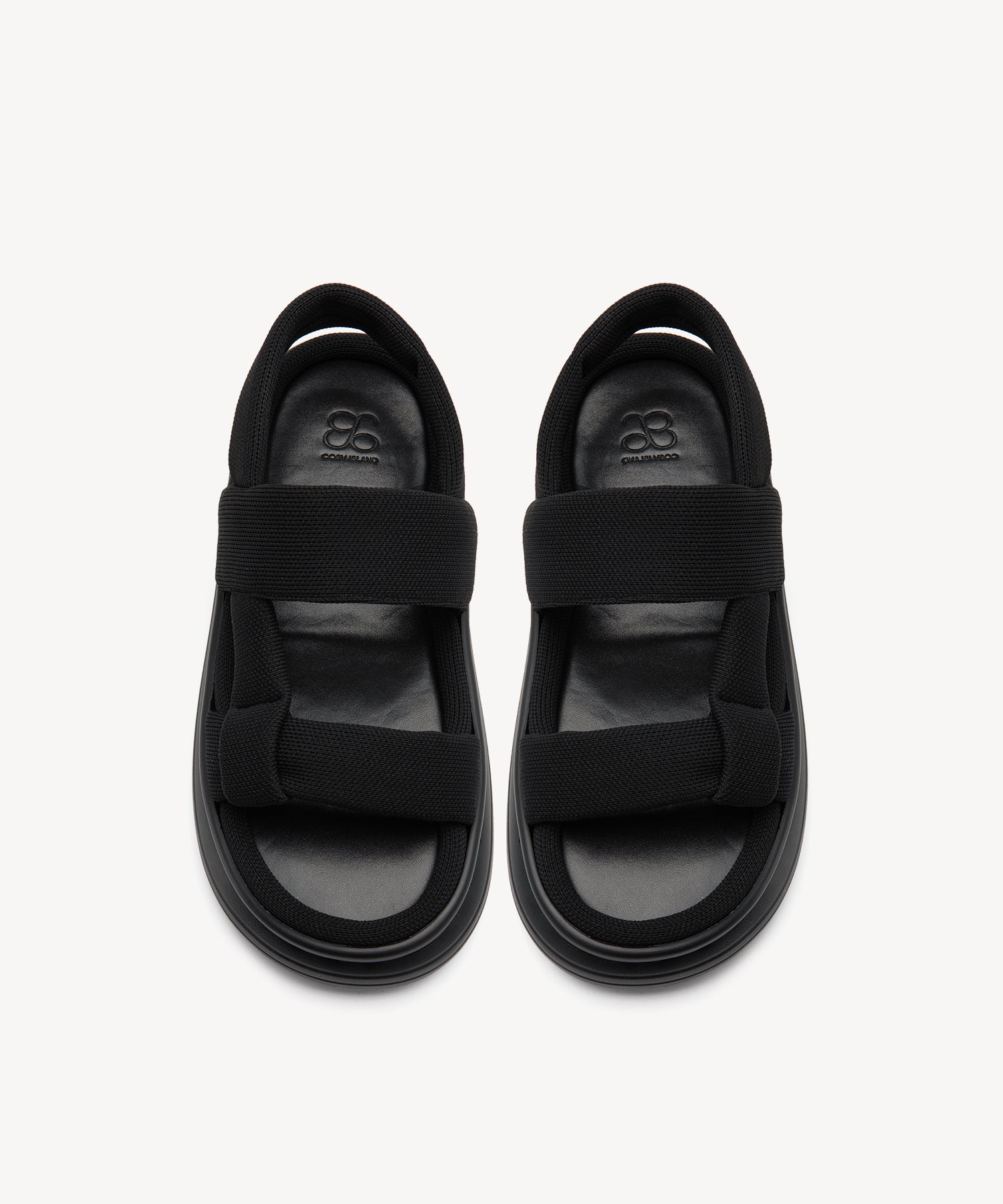 SunKiss Round Toe Platform Sandals COSY ISLAND #color_black